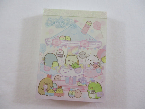Cute Kawaii San-X Sumikko Gurashi Bubble Tea Bobba Tapioca Drink Mini Notepad / Memo Pad - B - Stationery Writing Message
