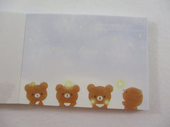 Cute Kawaii San-X Rilakkuma Bear Star Showers Mini Notepad / Memo Pad - A - Stationery Writing Message
