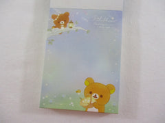 Cute Kawaii San-X Rilakkuma Bear Star Showers Mini Notepad / Memo Pad - B - Stationery Writing Message