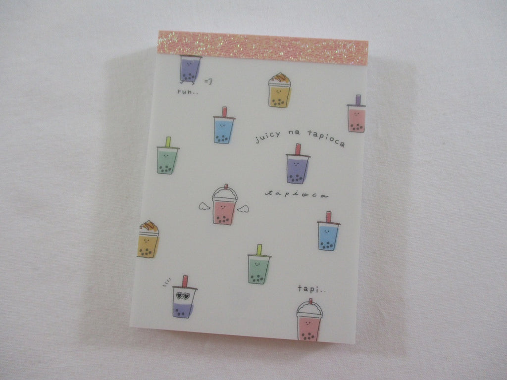 Cute Kawaii Kamio Bubble Tea Boba Tapioca Drink Mini Notepad / Memo Pad - Stationery Designer Writing Paper Collection