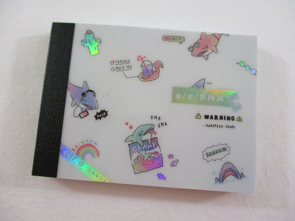 Cute Kawaii Q-lia  Gummy Shark Bubble Tea Mini Notepad / Memo Pad - Stationery Designer Writing Paper Collection