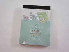 Cute Kawaii Q-Lia Bone Hungry Crocs Mini Notepad / Memo Pad - Stationery Design Writing Collection