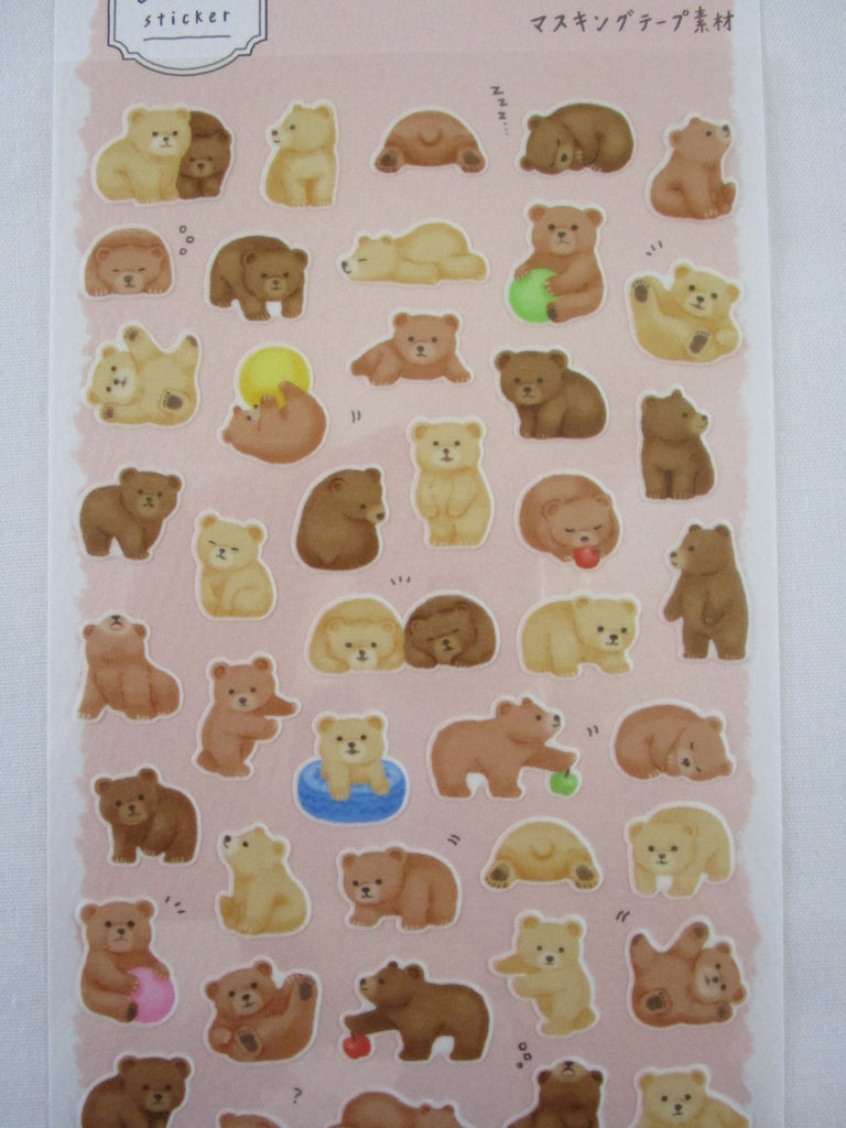 20 Sheets Cute Animal Bear Korean Letter Stickers Algeria