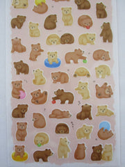 Cute Kawaii MW Animaru Seal Series - N - Bear Sticker Sheet - for Journal Planner Craft