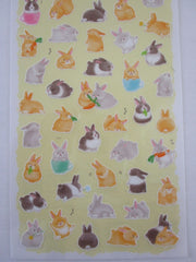 Cute Kawaii MW Animaru  Seal Series - Q - Bunny Rabbit Sticker Sheet - for Journal Planner Craft