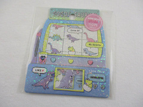 Cute Kawaii Crux Dinosaurs Dino Game Stickers Flake Sack - for Journal Planner Craft Scrapbook Collectible