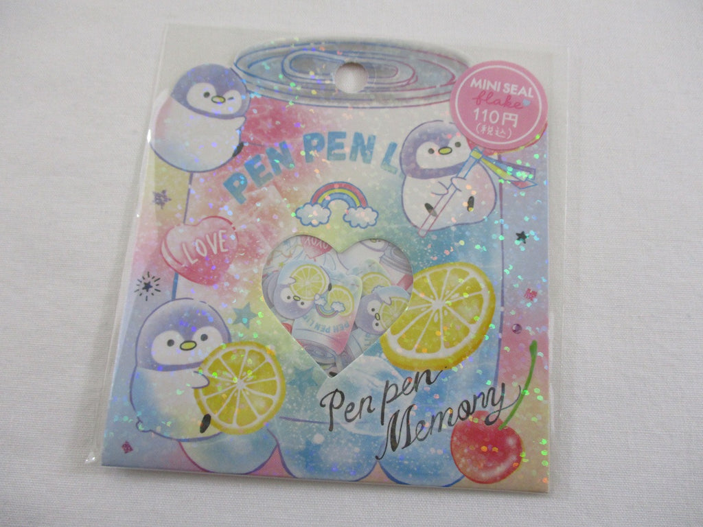 Cute Kawaii Crux Pen Pen Lemon Penguin Stickers Flake Sack - for Journal Planner Craft Scrapbook Collectible