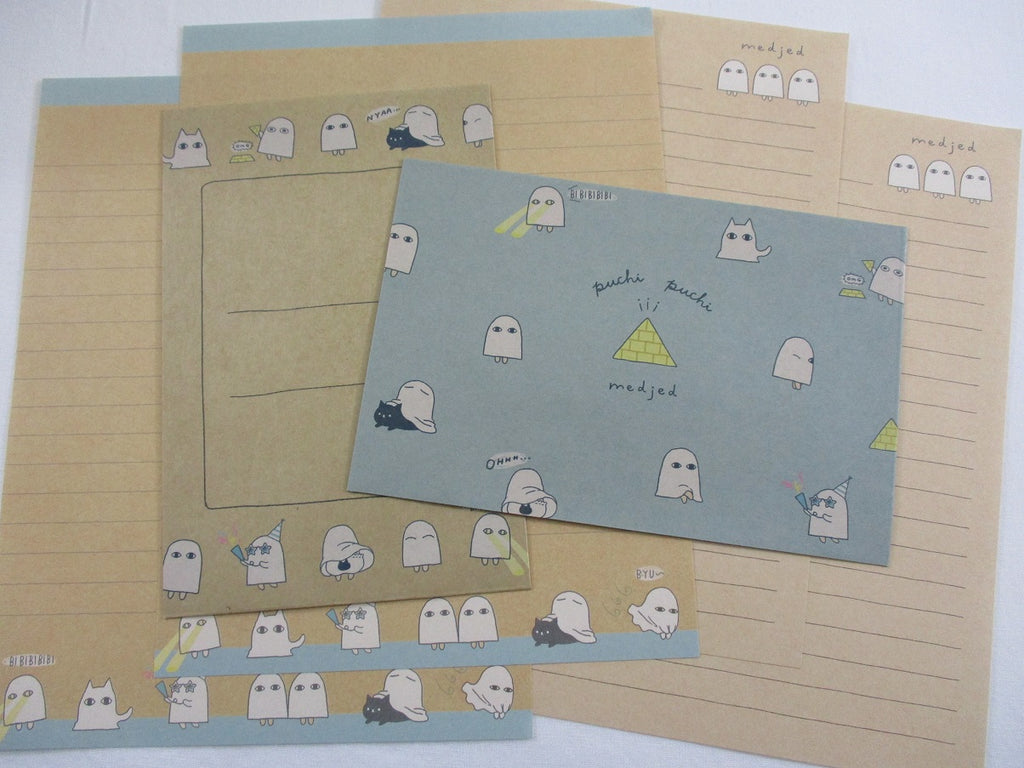 Cute Kawaii Q-Lia Ghost Letter Sets - Writing Paper Envelope Stationery