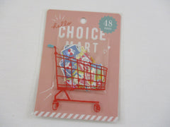 Cute Kawaii Crux Choice Mart Shopping Cart Stickers Flake Sack - Burger Pizza Pops