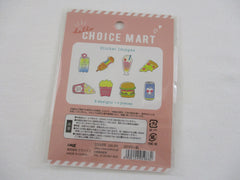 Cute Kawaii Crux Choice Mart Shopping Cart Stickers Flake Sack - Burger Pizza Pops
