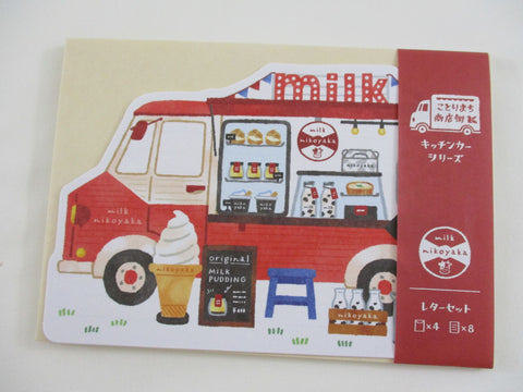 Cute Kawaii MW Food Truck Farmers Market Series Letter Set Pack - Milk Dairy Ice Cream Nikoyaka - Stationery Writing Paper Penpal Collectible
