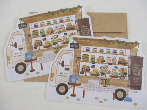 Cute Kawaii MW Food Truck Farmers Market Series - Bakery Bread Norakura Letter Sets - Stationery Writing Paper Envelope Penpal