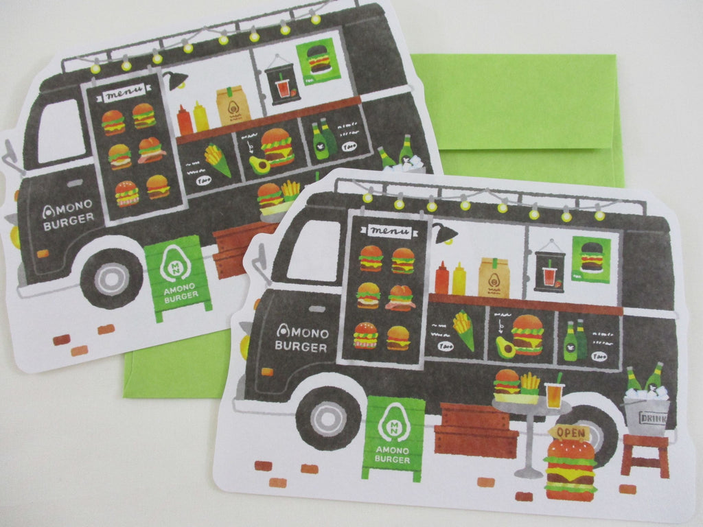 Cute Kawaii MW Food Truck Farmers Market Series - Amono Burger Letter Sets - Stationery Writing Paper Envelope Penpal