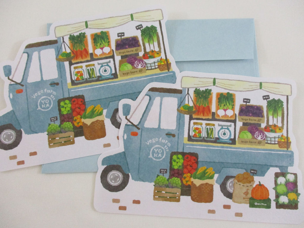 Cute Kawaii MW Food Truck Farmers Market Series - Vegie Farm Letter Sets - Stationery Writing Paper Envelope Penpal