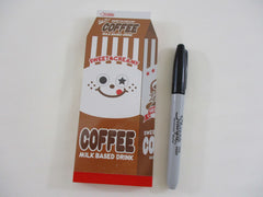 Cute Kawaii Kamio Milk Coffee Carton Die Cut Coupon Style 2.75 x 6.25 Inch Notepad / Memo Pad - Stationery Designer Paper Collection - HTF