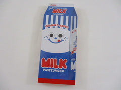 Cute Kawaii Kamio Milk Carton Die Cut Coupon Style 2.75 x 6.25 Inch Notepad / Memo Pad - Stationery Designer Paper Collection - HTF