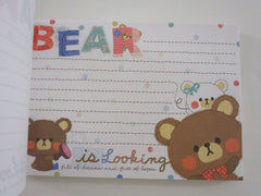 Cute Kawaii Crux Bear is Looking 4 x 6 Inch Notepad / Memo Pad - Stationery Designer Paper Collection - Vintage HTF
