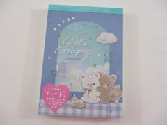 Cute Kawaii Q-Lia Bear Star Girl Corazon 4 x 6 Inch Notepad / Memo Pad - Stationery Designer Paper Collection