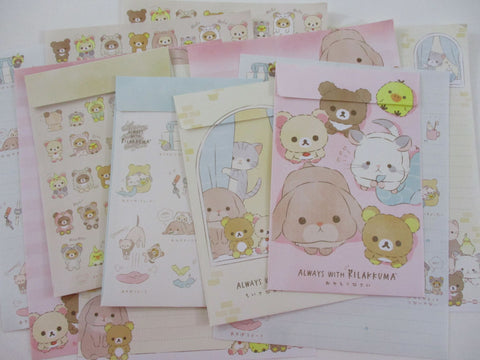 Cute Kawaii San-X Rilakkuma Always with Rilakkuma Letter Sets - Stationery Writing Paper Envelope