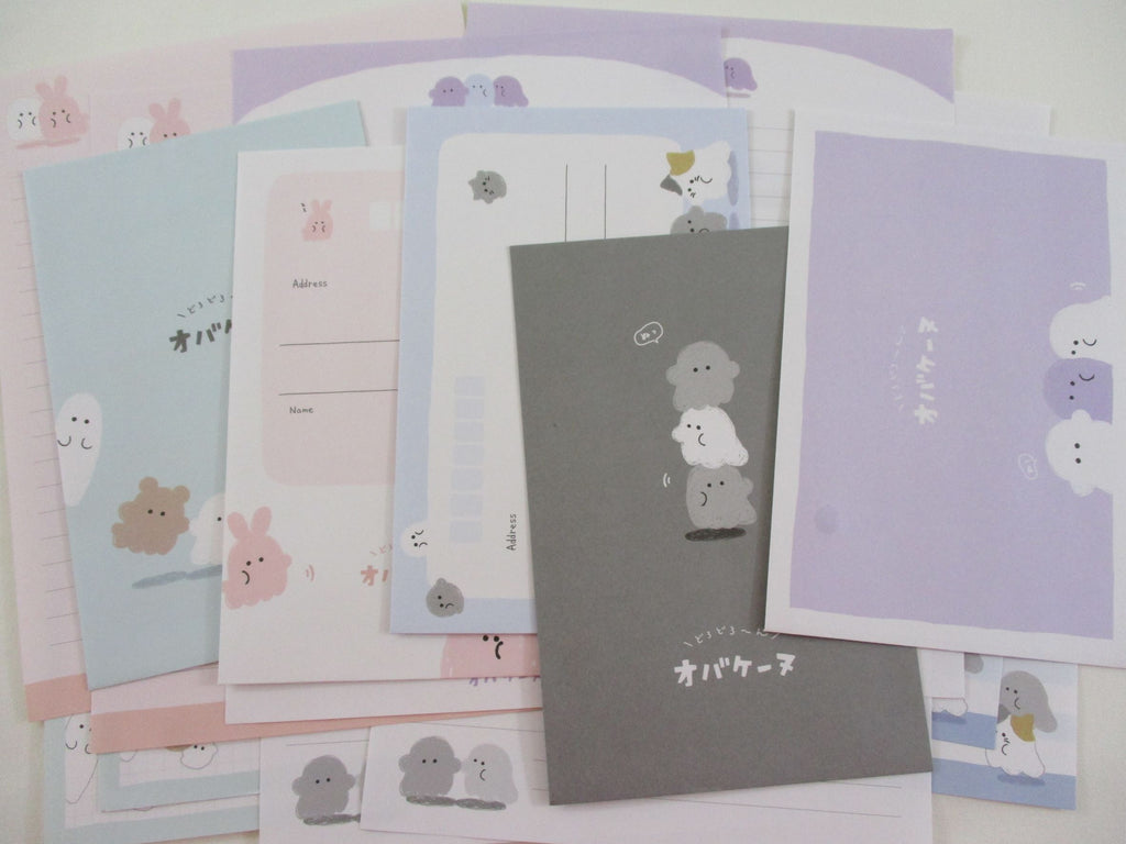 Cute Kawaii Crux Ghost Animal Letter Sets Stationery - writing paper envelope