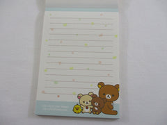 Cute Kawaii San-X Happy Bear Rilakkuma 4 x 6 Inch Notepad / Memo Pad - Stationery Designer Paper Collection