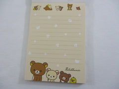 Cute Kawaii San-X Happy Bear Rilakkuma 4 x 6 Inch Notepad / Memo Pad - Stationery Designer Paper Collection