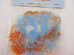 Large Clear Stickers Series - Blue - Bear Book Love Letter Bread Coffee Flake Stickers Sack - for Decorating Journal Planner Scrapbooking Craft