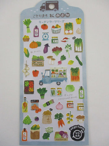 Cute Kawaii MW & Food Truck Series - Fruits Vegetables Farmers Sticker Sheet - for Journal Planner Craft