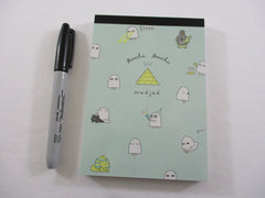Cute Kawaii Q-Lia Ghost theme 4 x 6 Inch Notepad / Memo Pad - Stationery Designer Paper Collection