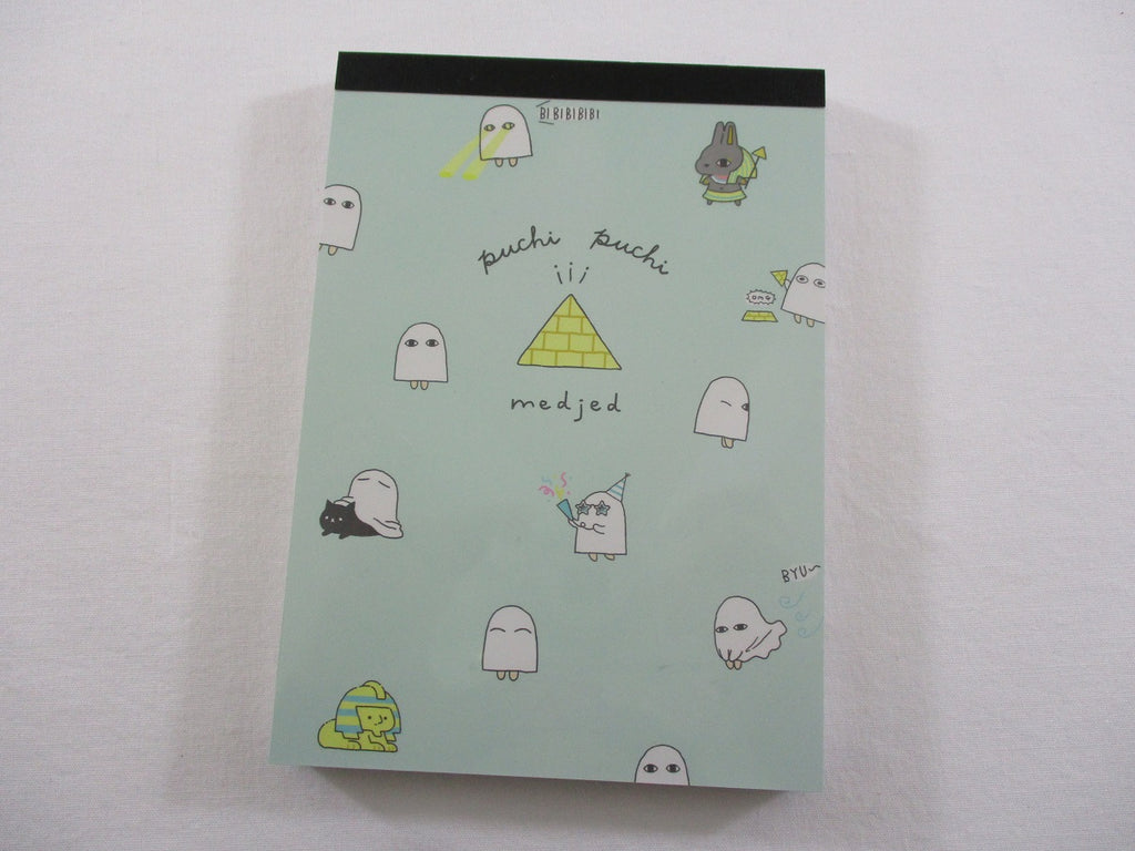 Cute Kawaii Q-Lia Ghost theme 4 x 6 Inch Notepad / Memo Pad - Stationery Designer Paper Collection