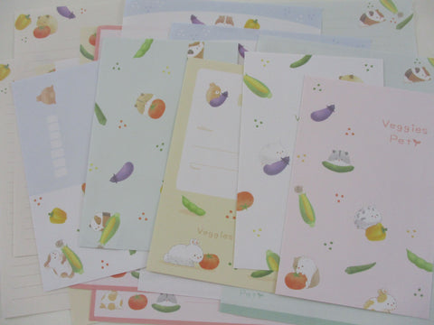 Cute Kawaii Crux Hamster Veggie Pet Vegetable Fruit Letter Sets - Stationery Writing Paper Envelope Penpal