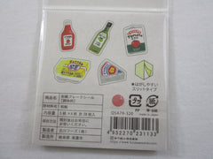 Cute Kawaii Classic Italian Condiment Cheese Ketchup Olive Oil Kitchen Chef Flake Stickers Sack - Furukawashiko Japan - for Journal Agenda Planner Scrapbooking Craft