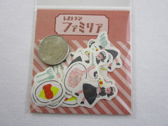 Cute Kawaii Classic Chef Dining Flake Stickers Sack - Furukawashiko Japan - for Journal Agenda Planner Scrapbooking Craft