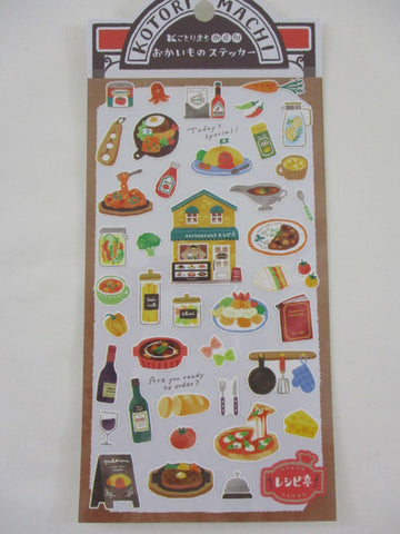 Cute Kawaii MW Kotori Machi / Little Town Series - Restaurant Lunch Diner Italian Pasta Sticker Sheet - for Journal Planner Craft