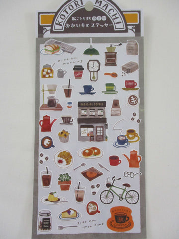 Cute Kawaii MW Kotori Machi / Little Town Series - My Morning Coffee Shop Sticker Sheet - for Journal Planner Craft