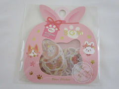 Cute Kawaii BGM Flake Stickers Sack - Rabbit Dog - for Journal Agenda Planner Scrapbooking Craft