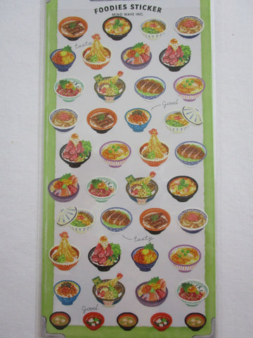 Cute Kawaii Mindwave Foodies Sticker Sheet - J - Donburi Rice Bowl - for Journal Planner Craft