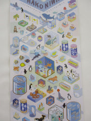 Cute Kawaii Kamio Town Square Series Sticker Sheet - Aquarium Beach - for Journal Planner Craft Agenda Organizer Scrapbook