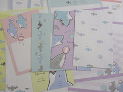 Cute Kawaii Kamio Shark Whale Letter Sets Stationery - writing paper envelope