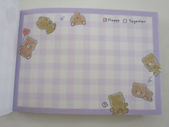 Cute Kawaii Crux Bear Kumachan Days Mini Notepad / Memo Pad - Stationery Designer Paper Collection
