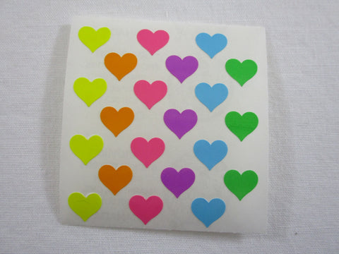 Sandylion Multi Color Hearts Sticker Sheet / Module - Vintage & Collectible
