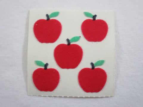 Sandylion Apple Fuzzy Sticker Sheet / Module - Vintage & Collectible