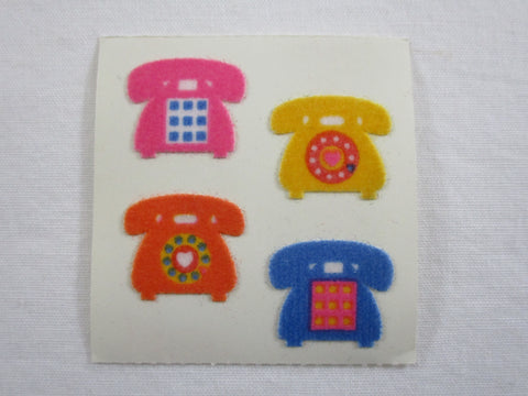 Sandylion Telephone Phone Fuzzy Sticker Sheet / Module - Vintage & Collectible