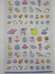 Cute Kawaii Crux Yurutto Series Sticker Sheet - Planet Alien Astronaut Universe Star - for Journal Planner Craft