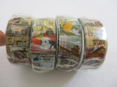 Cute Kawaii W-Craft Washi / Masking Deco Tape - Cat and Dog Pet - for Scrapbooking Journal Planner Craft