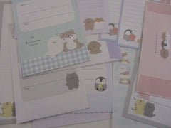 Cute Kawaii Crux Fuwatto Time Cat Dog Penguin Seal Letter Sets Stationery - writing paper envelope