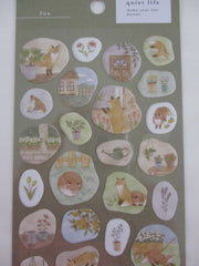 Cute Kawaii MW Quiet Life Series - E - Fox Sticker Sheet - for Journal Planner Craft