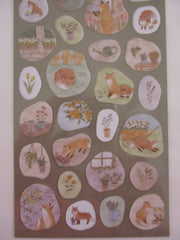 Cute Kawaii MW Quiet Life Series - E - Fox Sticker Sheet - for Journal Planner Craft