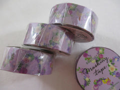 Cute Kawaii MW Flowers Bouquet Washi / Masking Deco Tape - E - Purple - for Scrapbooking Journal Planner Craft Nature Wedding Beautiful