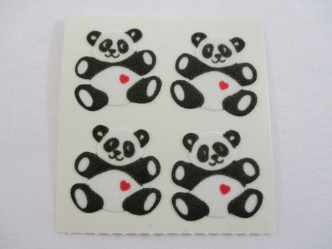 Sandylion Panda Fuzzy Sticker Sheet / Module - Vintage & Collectible